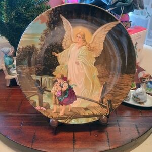 Decorative Angel Plate with Children